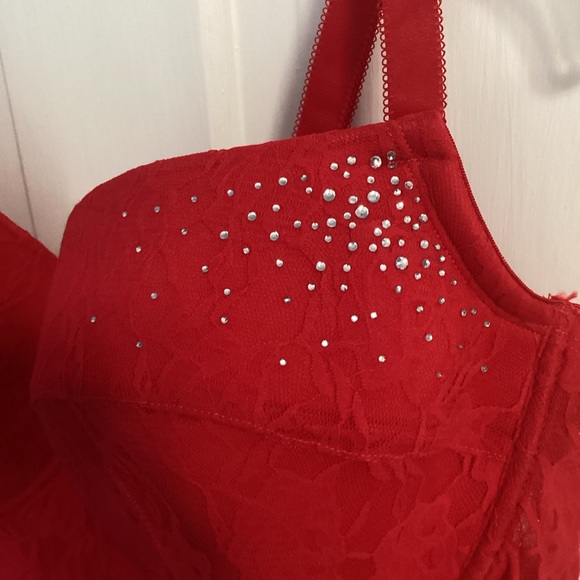 SMART & SEXY: red all lace sleepwear lingerie. 42DD - Picture 3 of 5